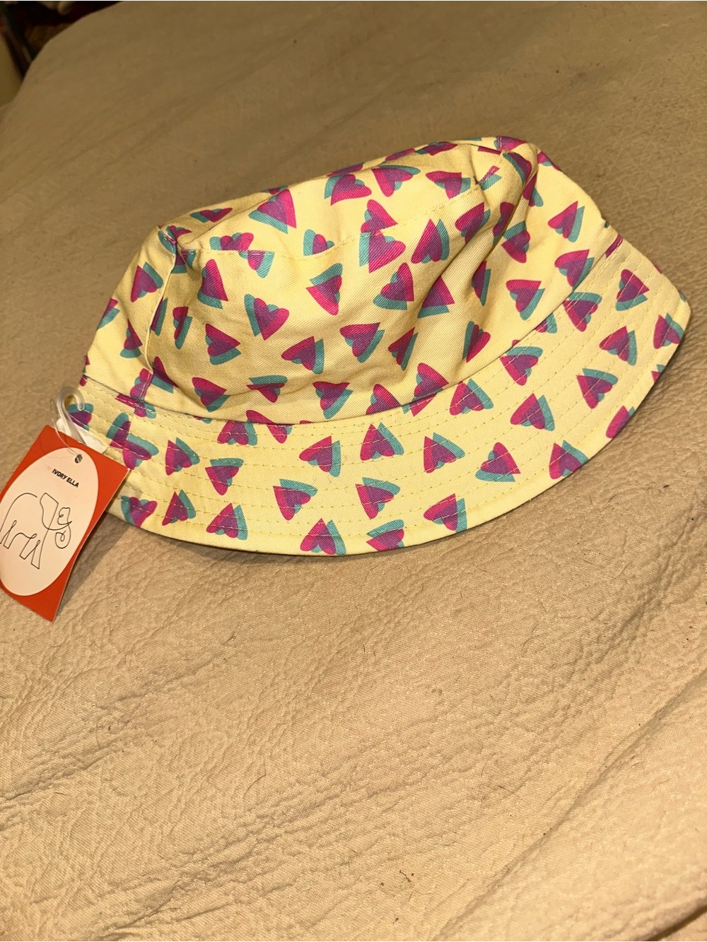 Ivory Ella Reversible Bucket Hat